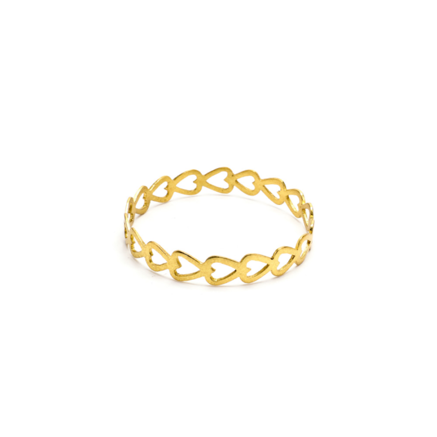 Bracciale bangle cuori forati